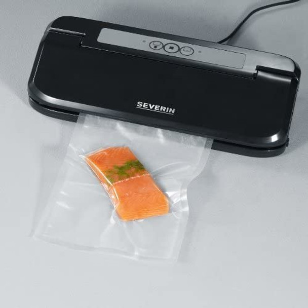 Severin Sous-Vide Food Vacuum Bag Sealer, 170 Watt, Black/Silver
