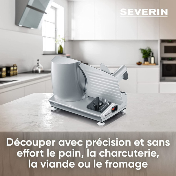 Severin Electric Metal Food Slicer with 180 W of Power 3915, Silver