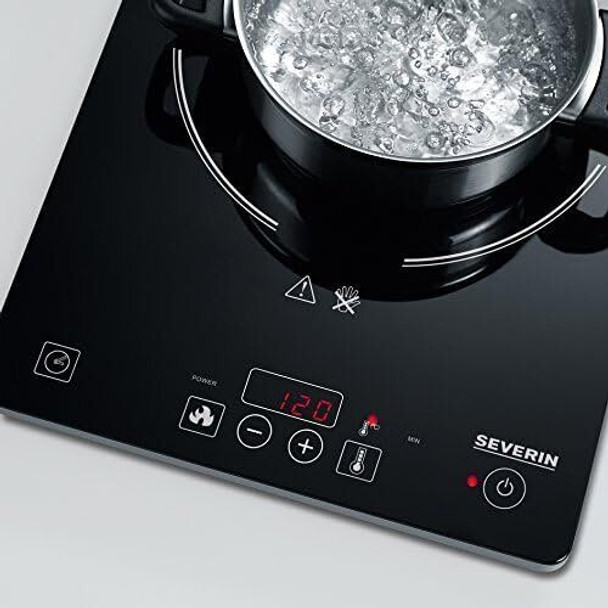 Severin Induction Cooker with 2000 W of Power KP 1071, Glass