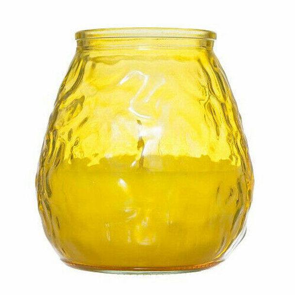 12 x Price's Glolite Unscented Home & Garden Candles with Attractive Glow Yellow