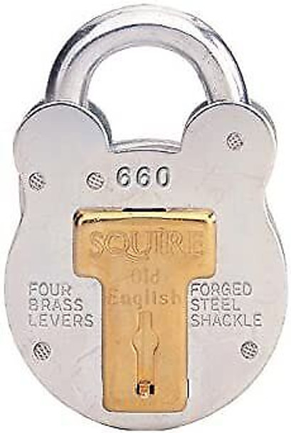 Squire Old English 4 Lever Padlock No 660 Shackle 10mm for Harsh Environment