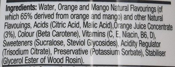 SodaStream Zeros Orange and Mango Syrup, Naturally Flavoured Sparkling Drink Mix, Soft Drink Maker No Aspartame - 440 ml