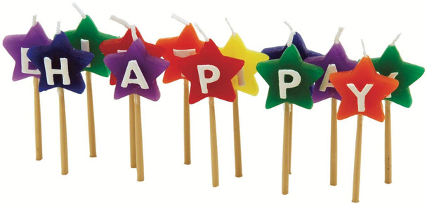 Tala Happy Birthday Coloured Star Candles