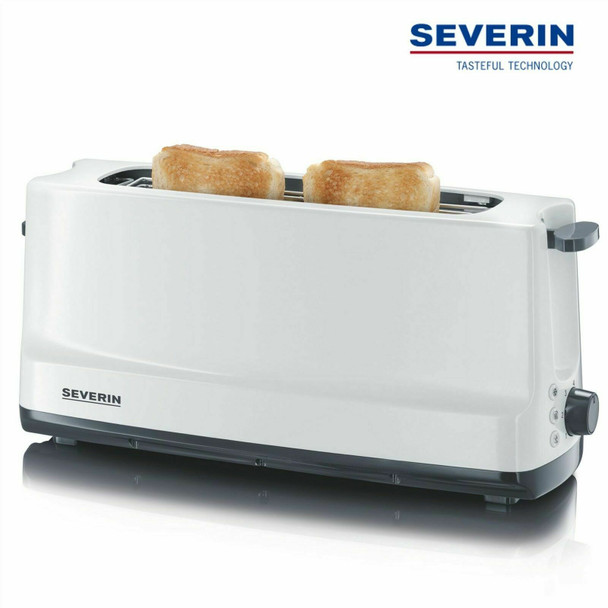 Severin at 2232 Long Slot Toaster, 800 W, White/Grey