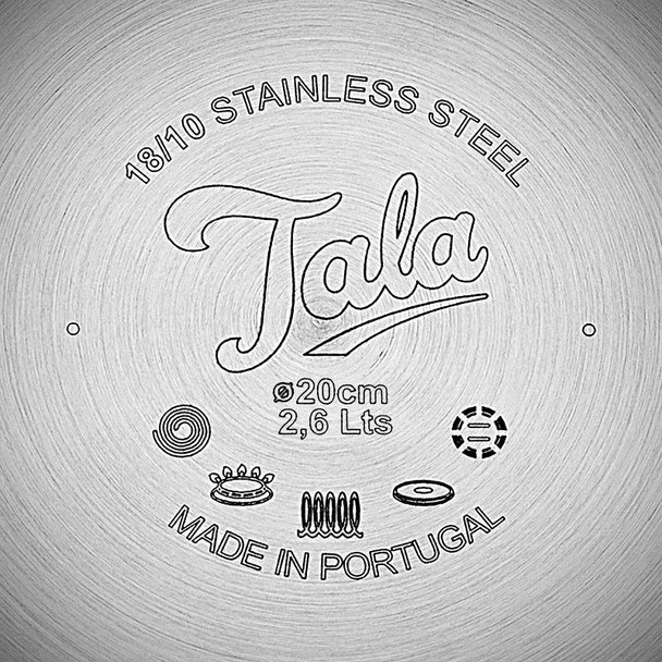 Tala Performance Stainless Steel Cookware 20cm Saucepan with Glass lid. Made in Portugal, with Guarantee, Suitable for All hob Types Including Induction (10A14339)