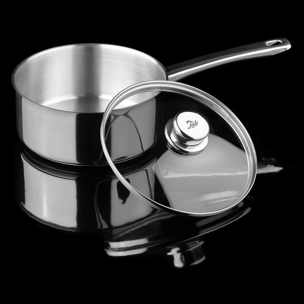 Tala Performance Stainless Steel Cookware 20cm Saucepan with Glass lid. Made in Portugal, with Guarantee, Suitable for All hob Types Including Induction (10A14339)