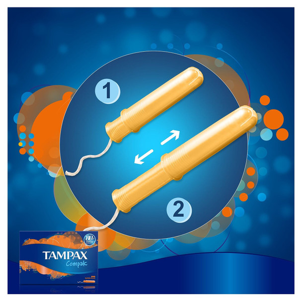 Tampax Compak Super Plus Tampons Applicator 18X