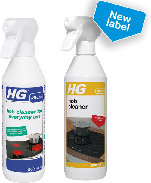 HG Hob Cleaner for Everyday Use, Induction Stove, Metal Ring, Glass & Ceramic Safe, Freshly Scented - 500ml Spray (109050106)