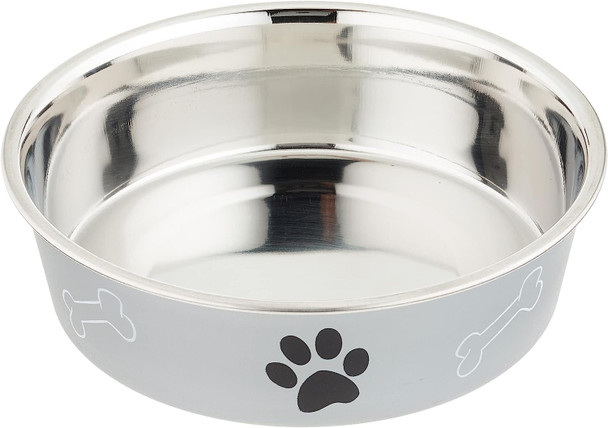 Trixie Stainless Steel Bowl with Plastic Coating, 23 cm Dia