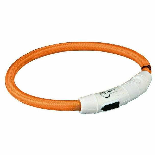 Safer Life Trixie - dog collar with LED lighting - 65 cm - orange - 1 piece