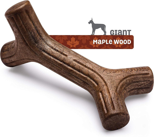 Benebone Durable Stick Dog Chew Toy for Aggressive Chewers, Maplestick, Giant, Made in the USA.