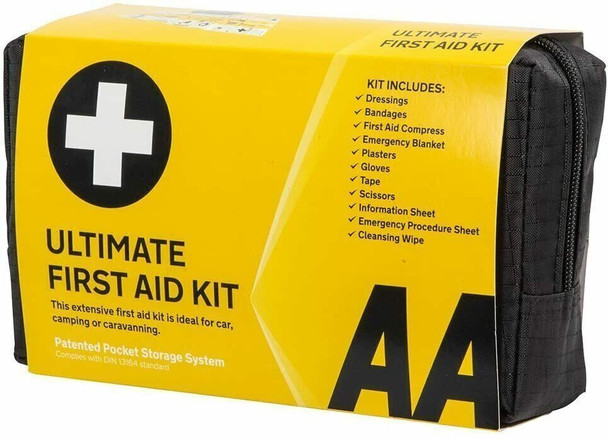 AA Ultimate First Aid Kit - AA0903 - A Family Essential For Car Home Holidays Travel Camping Caravans Office