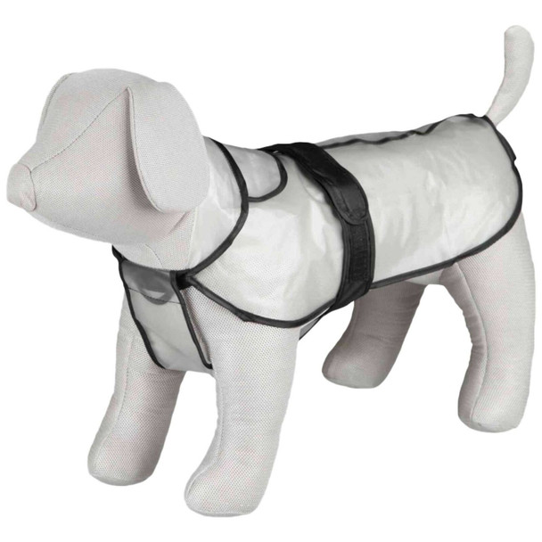 Trixie Tarbes Dog Raincoat, 46 cm, Transparent/Black Bordered