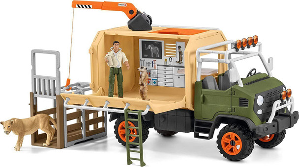 SCHLEICH 42475n Animal rescue large truck Wild Life Toy Playset for children aged 3-8 Years