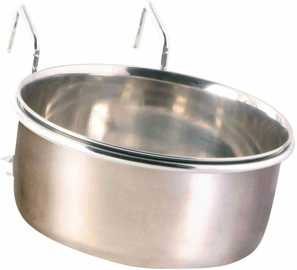 Trixie Stainless Steel Bowl with Holder, 600 ml