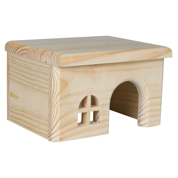 Trixie Wooden House for Hamsters, Beige, 15 x 12 x 15 cm