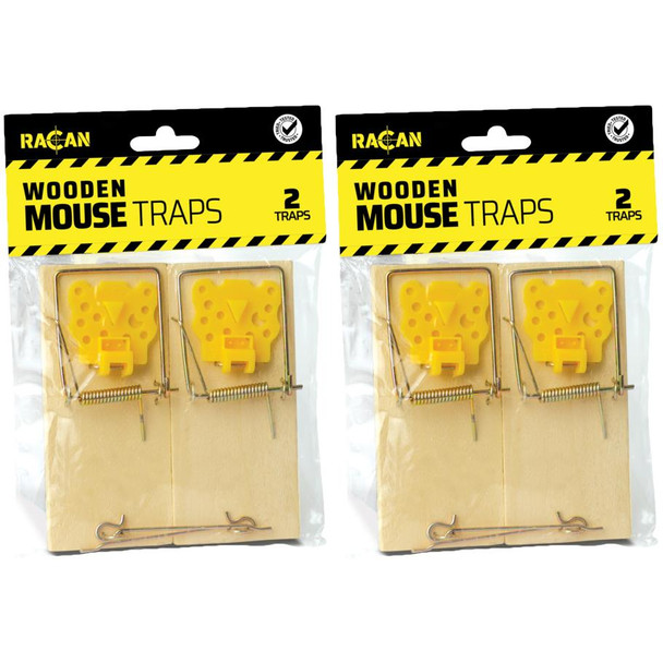Racan Wooden Mouse Trap High Catch Rate Quick and Humane Pressure Triggered Trap
