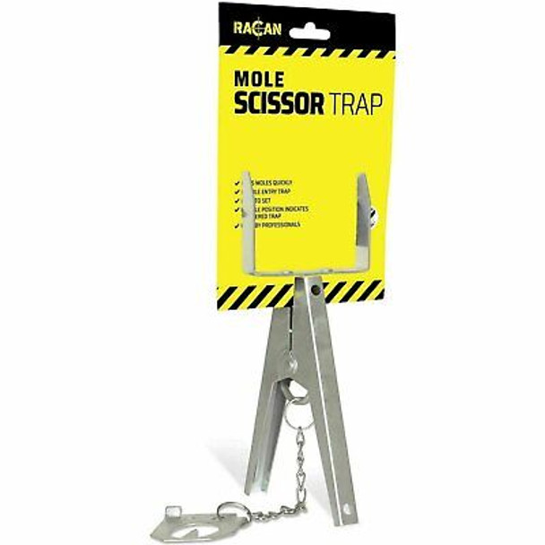 Racan Mole Scissor Trap, Double Entry Pressure Triggered Strong Durable Easy Set