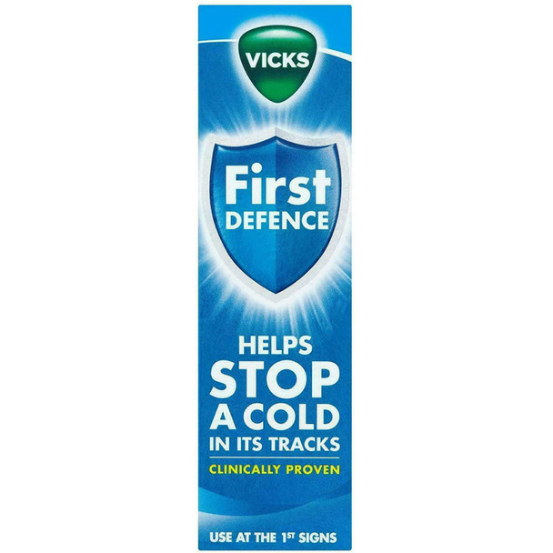 Vicks Nasal Spray For Blocked Nose, First Defence, Relief Of Cough Cold And Flu Like Symptoms, Nose Spray Helps To Inactivate & Remove Cold Viruses, Blocked Nose Relief, Cold Virus Blocker, 15 ml