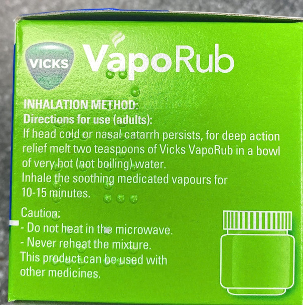 Vicks VapoRub Cold Remedy for Cough and Blocked Nose Jar, 50g
