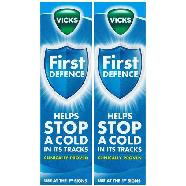 Vicks First Defence Nasal Spray, Microgel Formula to Help Stop a Cold in its Tracks, 2 x 15 ml (Twin Pack)