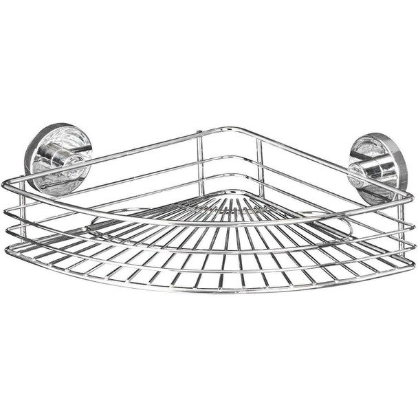 WENKO "Vacuum-Loc Bari" Corner Shelf, Chrome