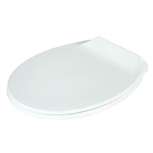 Wenko 21901100 Panel Toilet Seat with Soft Close Hinges Thermosouple 42 x 37 x 7.0 cm