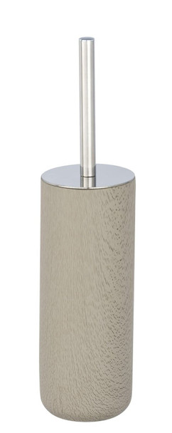 WENKO Joy-Toilet Brush Holder, Cement, Brown, 9.5 x 9.5 x 36 cm