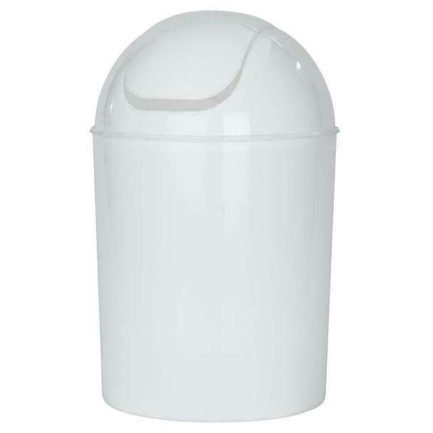 Wenko Pedal Bin Economic Blanco White PP 6 Litre for Home Bathroom 20 x 30 cm