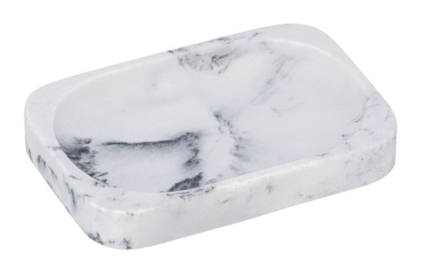 Wenko Desio Soap Dish, Polyresin, White, 12,7 x 2 x 8,8 cm