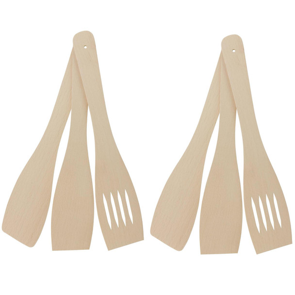 Tala Wooden Spatulas Essential Kitchen Utensil, For Cooking & Baking - Set Of 3