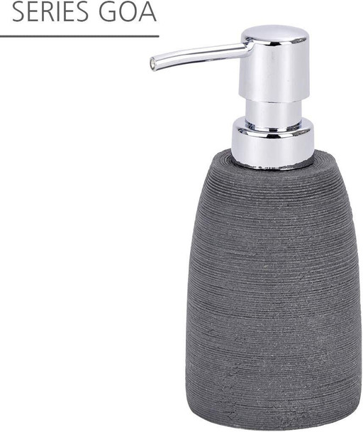 Wenko 21719100 Pump Soap Dispenser Goa Grey 0.2L Polyresin 16 cm