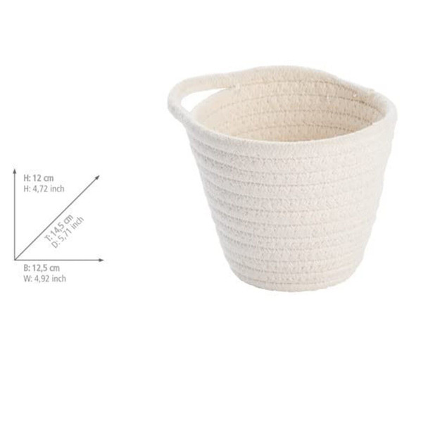 Wenko Soria Modern Storage Basket for Bathrooms, Guest Toilet and Home, White, 12.5 x 12 x 14.5 cm