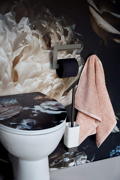 Wenko Montella Open Toilet Paper Roll Holder Screw-On Aluminium, Anthracite