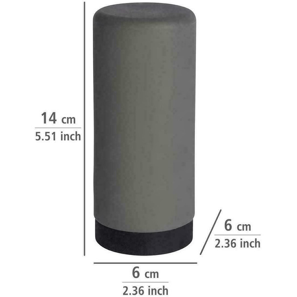 WENKO Dispensador Easy Squeez-e gris, Silicone, Grey/Black, 14 x 6 x 6 cm