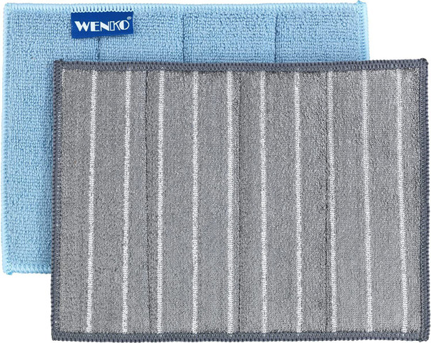 Wenko Microfibre household Cleaning Sponge Miko 2 Pack, 17 x 23 cm