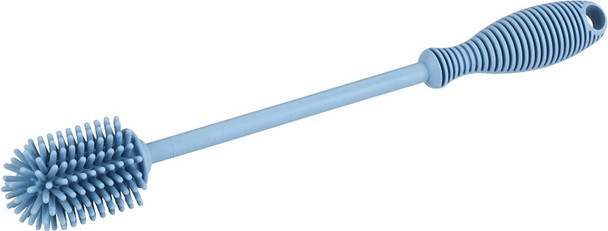 WENKO Silicone Bottle Blue Washing Up Brush Extra Long, Ø 3.5 x 38 cm