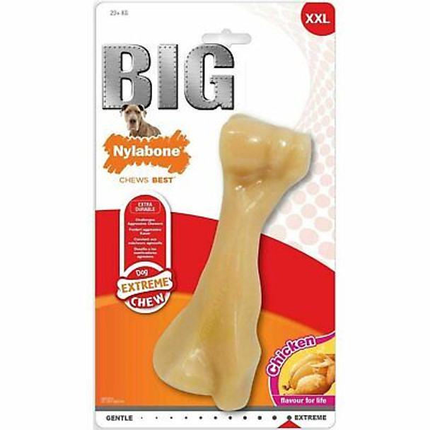 4 x Nylabone Chicken Extreme Big Bone, XX-Large, Tasty & Lasting, Durable Nylon