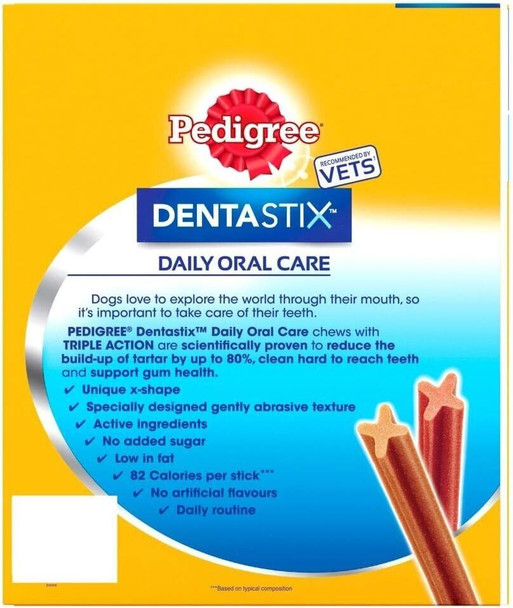 Pedigree DentaStix Daily Dental Chews Medium Dog 10-25kg, 105 Sticks