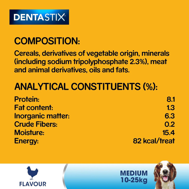 Pedigree Dentastix - Daily Dental Care Chews, Medium Dog Treats from 10 - 25 kg, 1 Bag (5 Sticks)