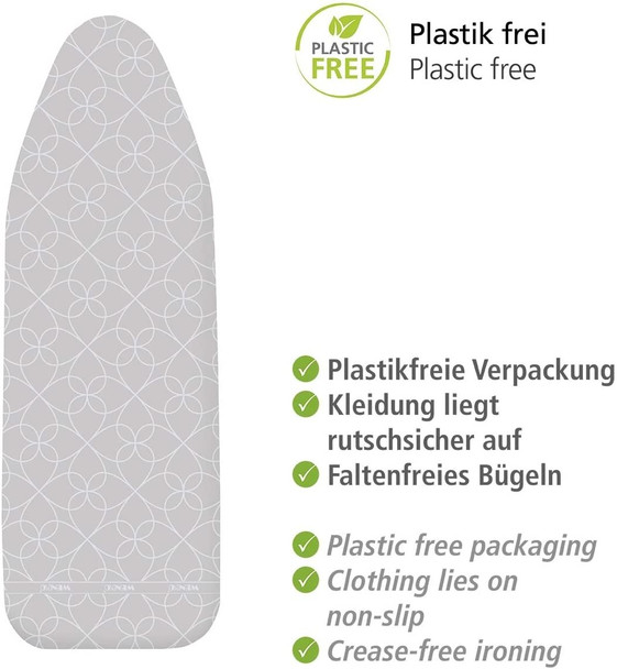 Wenko XL/Universal, Ironing Board Cover Aluminium-Coated, Foam Padding, Easy-Clip, Cotton, Multicoloured, U