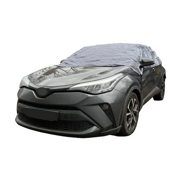 Sakura SS5384 Large Grey Car Top Cover - Frost Protection Water Resistant - Universal Easy Fit - Choose From 4 Sizes, Grey