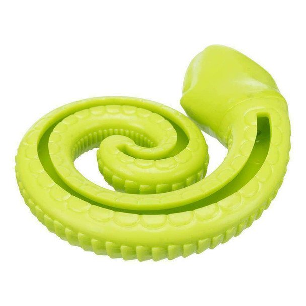 Trixie Snack Snake For Dogs, Coiled Rubber Toy Snake, Treat Dispenser, 18cm (7") Green