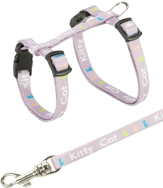 Trixie 4181 Set of Harness and Lead for Kittens / Small Cats Nylon 21 - 33 cm / 8 mm , Assorted Color