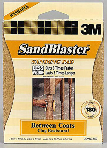3M P180 SandBlaster Fine Large Sanding Pad Between Coats - (Pack of 1)