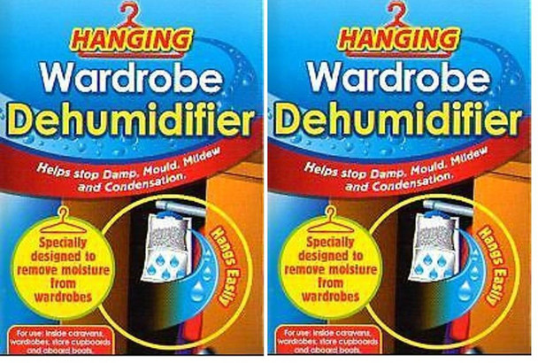 2 x Hanging Wardrobe Dehumidifier By 151 - Helps Stop Damp