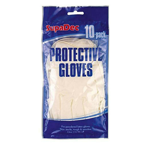 SupaDec Latex Disposable Gloves 10 Pack