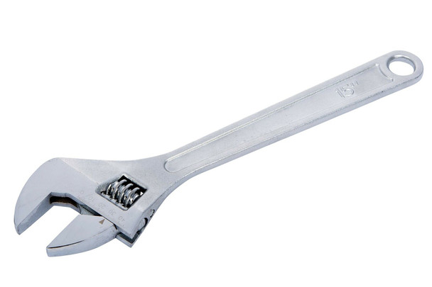 BlueSpot Tools 15" Inch Adjustable Wrench With Extra-long Handle Carbon Steel Silver