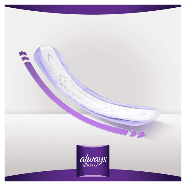 Always Discreet Incontinence Pads Plus Long, 10 Pads