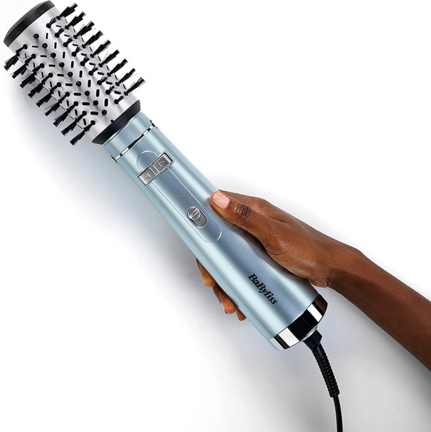 BaByliss Hydro-Fusion Air Styler, 700W Drying and Styling in one, 50mm Rotating Hair Dryer Brush, Ionic, smooth blow dry